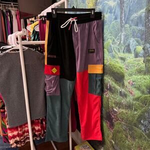 aelfric eden patchwork corduroy jogger pants colorblock streetwear medium